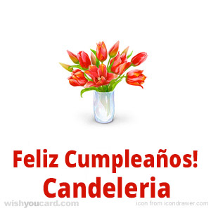 happy birthday Candeleria bouquet card