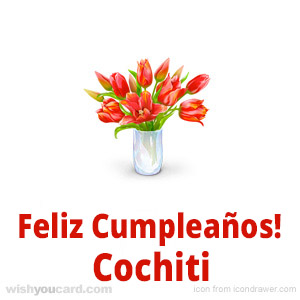 happy birthday Cochiti bouquet card