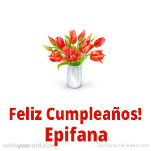 happy birthday Epifana bouquet card