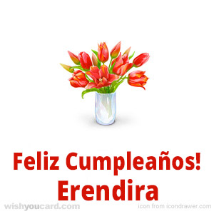 happy birthday Erendira bouquet card