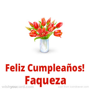 happy birthday Faqueza bouquet card