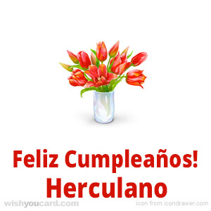 happy birthday Herculano bouquet card
