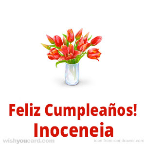 happy birthday Inoceneia bouquet card