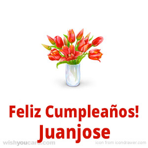 happy birthday Juanjose bouquet card