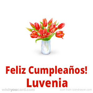 happy birthday Luvenia bouquet card