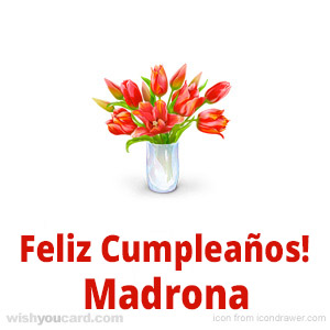 happy birthday Madrona bouquet card