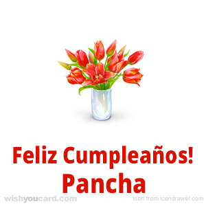 happy birthday Pancha bouquet card