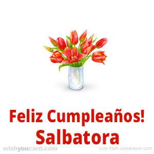 happy birthday Salbatora bouquet card