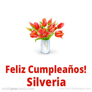 happy birthday Silveria bouquet card