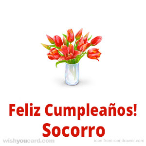 happy birthday Socorro bouquet card