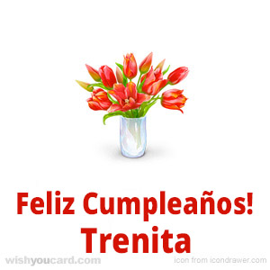 happy birthday Trenita bouquet card