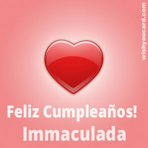 happy birthday Immaculada heart card