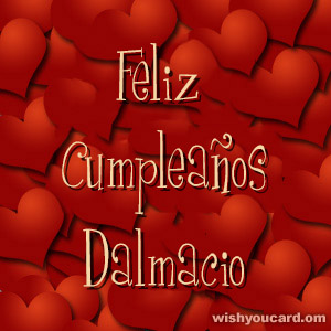 happy birthday Dalmacio hearts card