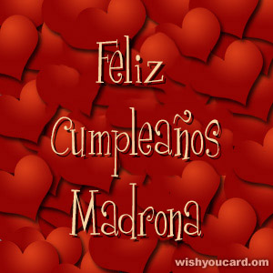happy birthday Madrona hearts card
