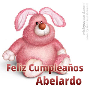 happy birthday Abelardo rabbit card