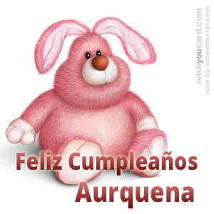 happy birthday Aurquena rabbit card