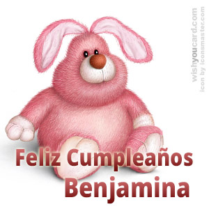 happy birthday Benjamina rabbit card
