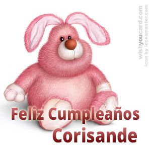 happy birthday Corisande rabbit card