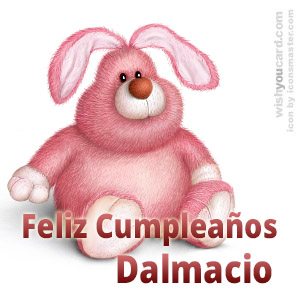 happy birthday Dalmacio rabbit card