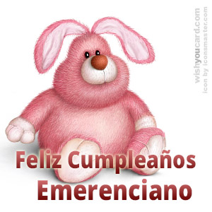 happy birthday Emerenciano rabbit card