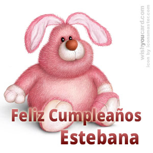 happy birthday Estebana rabbit card
