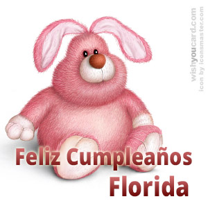 happy birthday Florida rabbit card