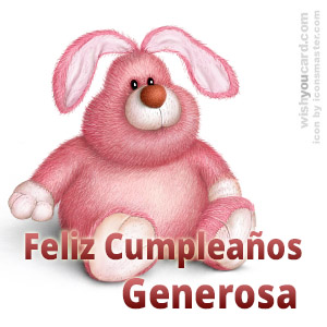 happy birthday Generosa rabbit card