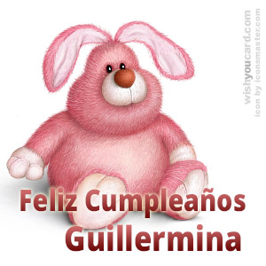 happy birthday Guillermina rabbit card