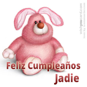 happy birthday Jadie rabbit card