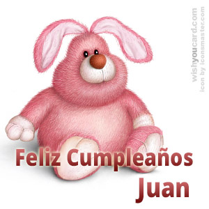 happy birthday Juan rabbit card
