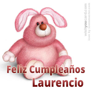 happy birthday Laurencio rabbit card