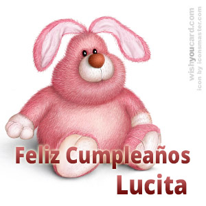happy birthday Lucita rabbit card