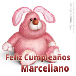 happy birthday Marceliano rabbit card