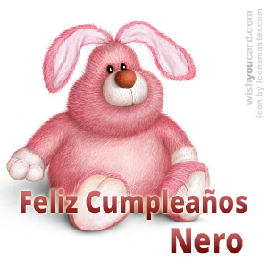 happy birthday Nero rabbit card