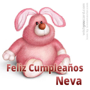 happy birthday Neva rabbit card