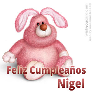 happy birthday Nigel rabbit card
