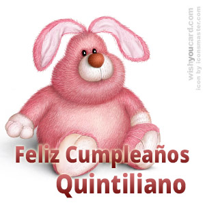 happy birthday Quintiliano rabbit card