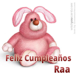 happy birthday Raa rabbit card