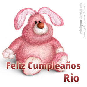 happy birthday Rio rabbit card