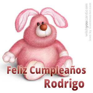 happy birthday Rodrigo rabbit card
