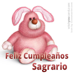 happy birthday Sagrario rabbit card