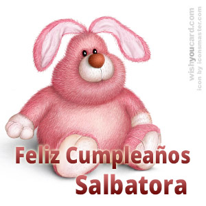 happy birthday Salbatora rabbit card