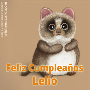happy birthday Lelio racoon card