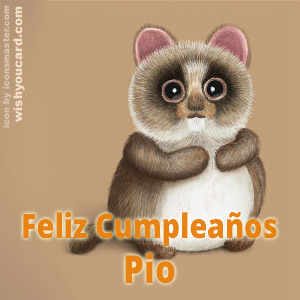 happy birthday Pio racoon card