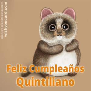 happy birthday Quintiliano racoon card