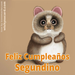 happy birthday Segundino racoon card