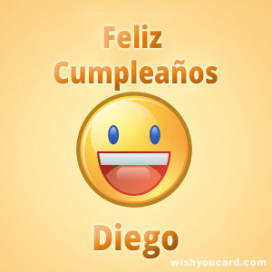 happy birthday Diego smile card
