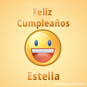 happy birthday Estella smile card