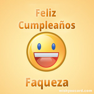 happy birthday Faqueza smile card
