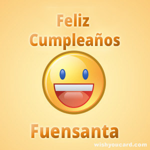 happy birthday Fuensanta smile card